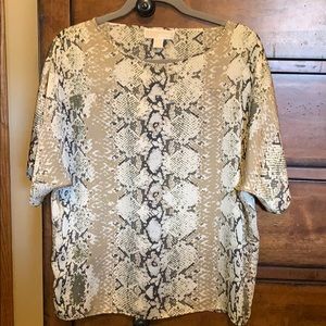 Michael Kors Snake Skin Print Top
